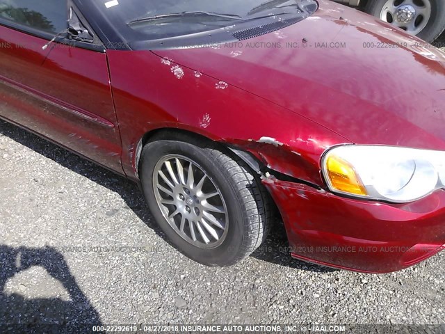 1C3EL55R46N234899 - 2006 CHRYSLER SEBRING TOURING RED photo 6