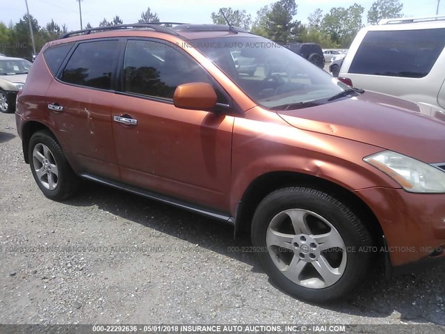 JN8AZ08T65W317704 - 2005 NISSAN MURANO SL/SE/S ORANGE photo 6