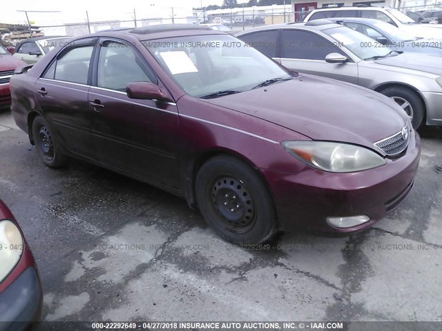 4T1BE32K12U010781 - 2002 TOYOTA CAMRY LE/XLE/SE წითელი ფოტო 1