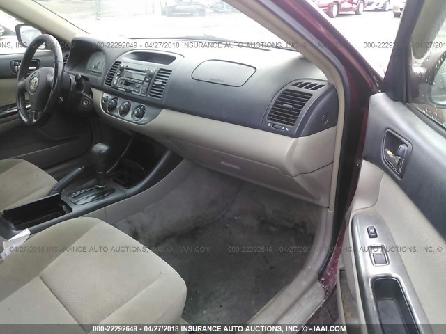 4T1BE32K12U010781 - 2002 TOYOTA CAMRY LE/XLE/SE წითელი ფოტო 5