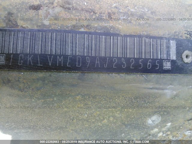 1GKLVMED9AJ232565 - 2010 GMC ACADIA SLT-1 Czarny zdjęcie 9