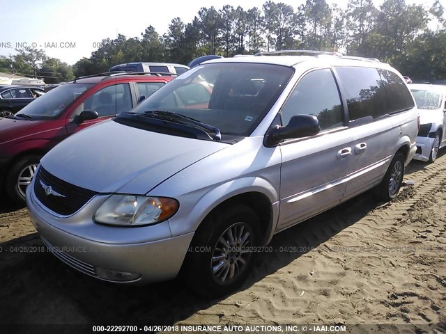 2C8GP64L32R667685 - 2002 CHRYSLER TOWN & COUNTRY LIMITED SILVER photo 2