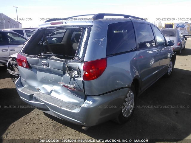 5TDZK23C17S050254 - 2007 TOYOTA SIENNA CE/LE BLUE photo 4