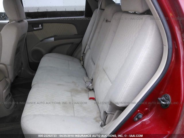 KNDJE723577376510 - 2007 KIA SPORTAGE EX/LX RED photo 8