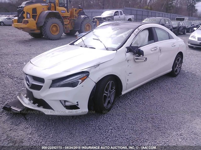 WDDSJ4GB9EN076806 - 2014 MERCEDES-BENZ CLA 250 4MATIC WHITE photo 2