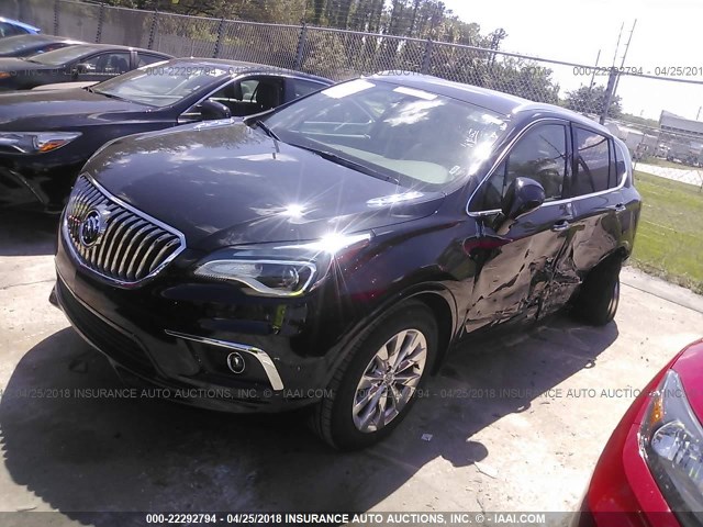 LRBFX1SA8JD082702 - 2018 BUICK ENVISION ESSENCE Սև լուսանկար 2