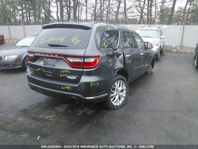 1C4RDJEG7FC923672 - 2015 DODGE DURANGO CITADEL GRAY photo 4