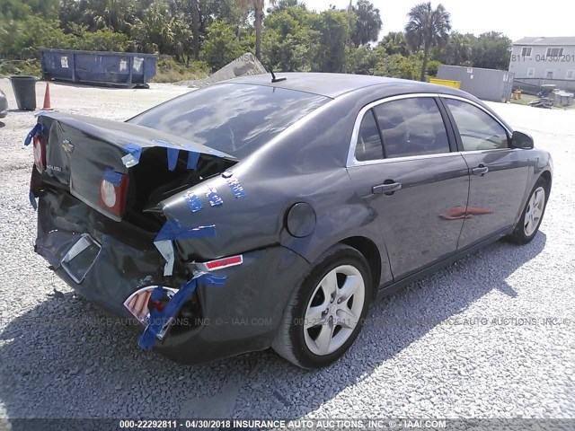 1G1ZB5EB5A4107346 - 2010 CHEVROLET MALIBU LS 灰色 照片 4