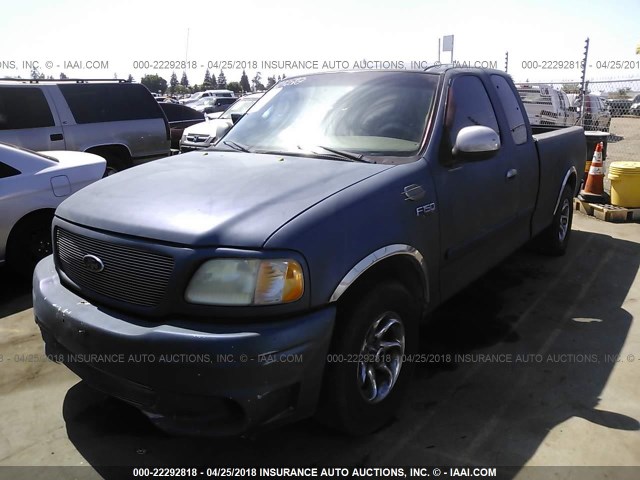 1FTRX17212NA41758 - 2002 FORD F150 BLUE photo 2