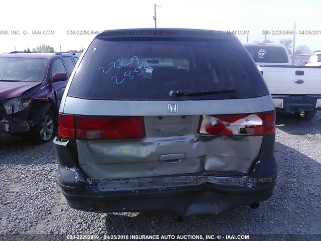 2HKRL18551H583951 - 2001 HONDA ODYSSEY LX Light Blue photo 6