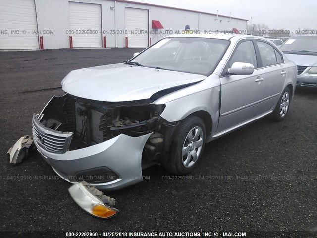 KNAGE228895318007 - 2009 KIA OPTIMA LX/EX SILVER photo 2