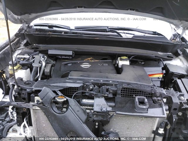5N1AR2MM6EC703820 - 2014 NISSAN PATHFINDER S/SV/SL/PLATINUM 银色 照片 10