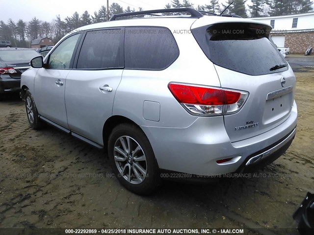 5N1AR2MM6EC703820 - 2014 NISSAN PATHFINDER S/SV/SL/PLATINUM 银色 照片 3