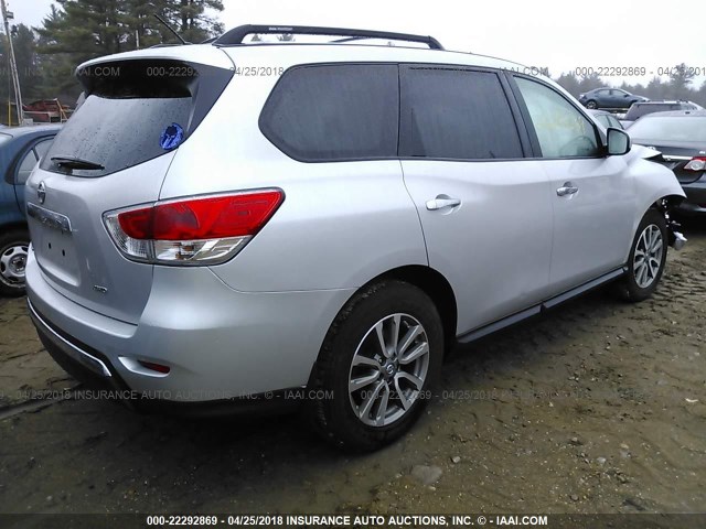 5N1AR2MM6EC703820 - 2014 NISSAN PATHFINDER S/SV/SL/PLATINUM 银色 照片 4