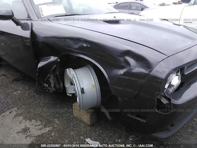 2C3CDYAG6EH260759 - 2014 DODGE CHALLENGER SXT GRAY photo 6