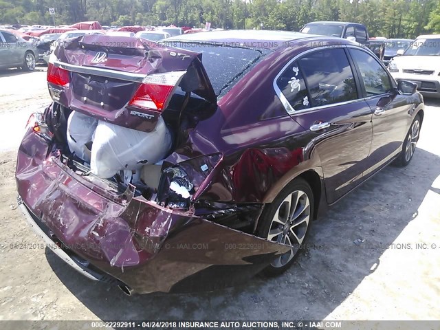1HGCR2F51FA246870 - 2015 HONDA ACCORD SPORT 紫色 照片 4