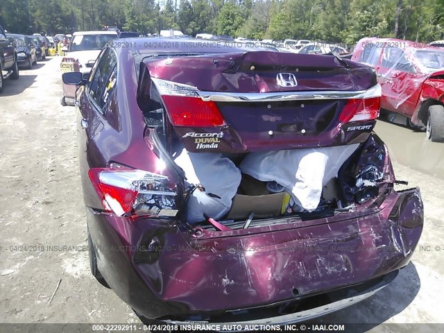 1HGCR2F51FA246870 - 2015 HONDA ACCORD SPORT 紫色 照片 6