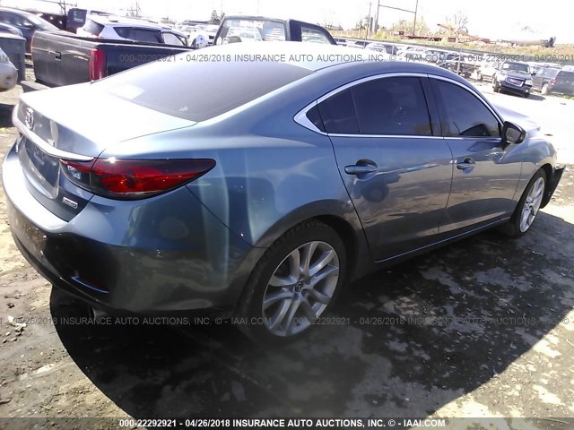 JM1GJ1V65E1156258 - 2014 MAZDA 6 TOURING BLUE photo 4