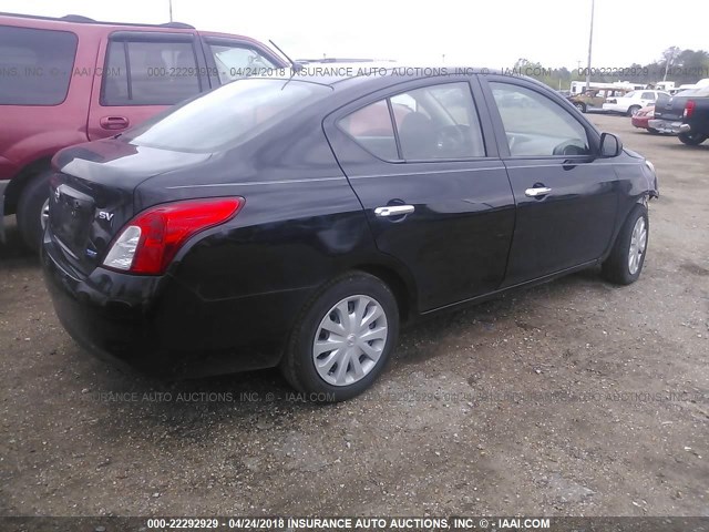 3N1CN7AP4CL932358 - 2012 NISSAN VERSA S/SV/SL BLACK photo 4