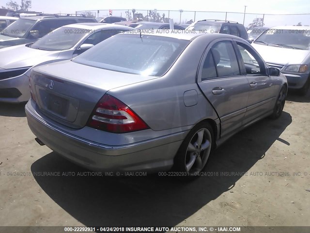 WDBRF52H46F744274 - 2006 MERCEDES-BENZ C GENERATION 2006 230 SILVER photo 4