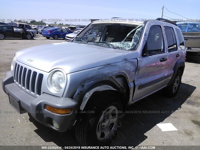 1J4GK48K63W550644 - 2003 JEEP LIBERTY SPORT/FREEDOM ვერცხლისფერი ფოტო 2