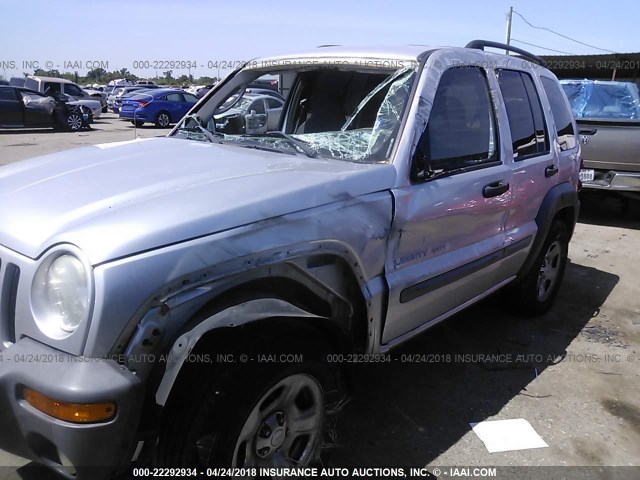 1J4GK48K63W550644 - 2003 JEEP LIBERTY SPORT/FREEDOM ვერცხლისფერი ფოტო 6
