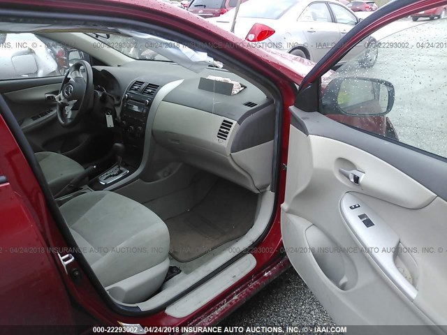 1NXBU4EE4AZ369507 - 2010 TOYOTA COROLLA S/LE/XLE RED photo 5