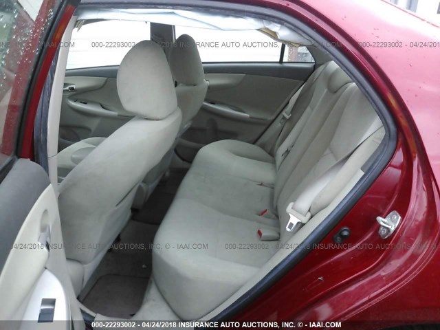 1NXBU4EE4AZ369507 - 2010 TOYOTA COROLLA S/LE/XLE RED photo 8