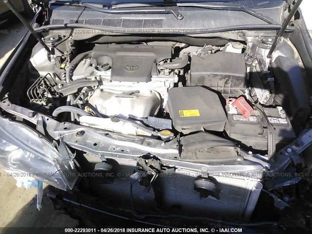 4T1BF1FK0FU026388 - 2015 TOYOTA CAMRY LE/XLE/SE/XSE GRAY photo 10