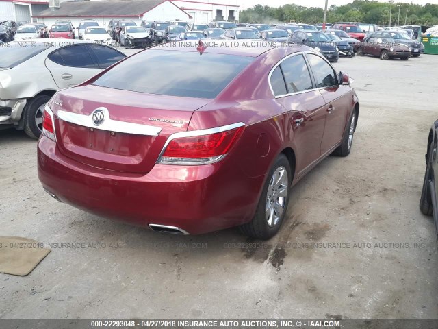 1G4GE5EVXAF310541 - 2010 BUICK LACROSSE CXS RED photo 4