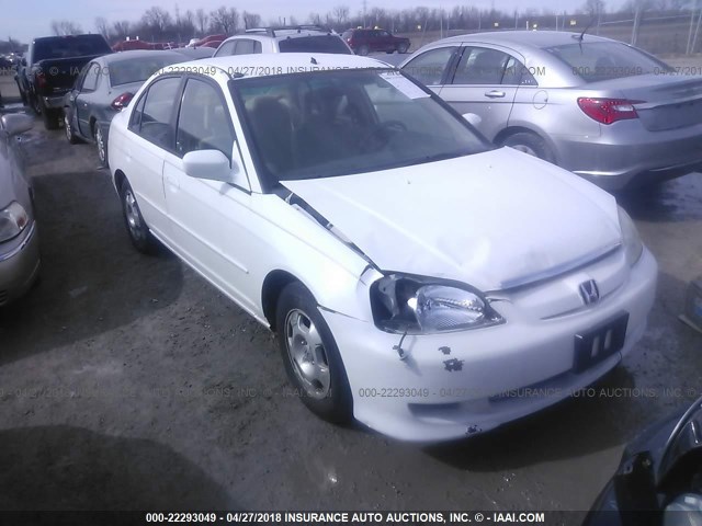 JHMES96663S017649 - 2003 HONDA CIVIC HYBRID WHITE photo 1