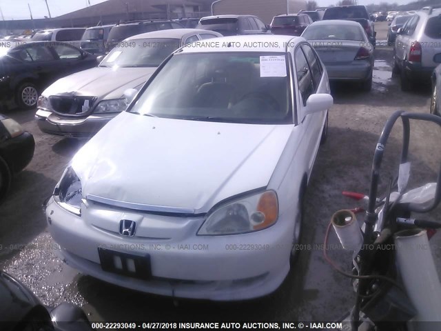 JHMES96663S017649 - 2003 HONDA CIVIC HYBRID WHITE photo 2