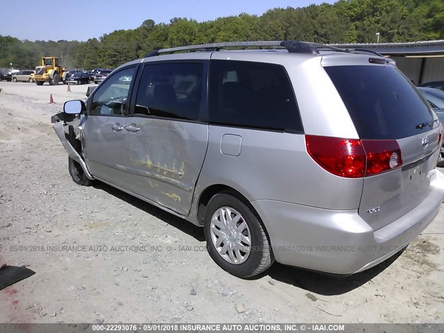 5TDZA23C76S442933 - 2006 TOYOTA SIENNA CE/LE SILVER photo 3