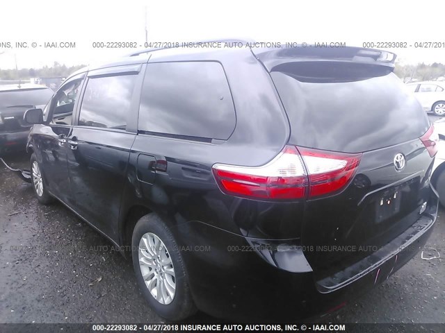 5TDYZ3DC3HS772998 - 2017 TOYOTA SIENNA XLE/LIMITED BLACK photo 3