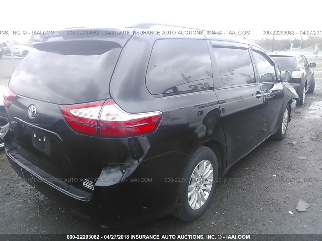 5TDYZ3DC3HS772998 - 2017 TOYOTA SIENNA XLE/LIMITED BLACK photo 4