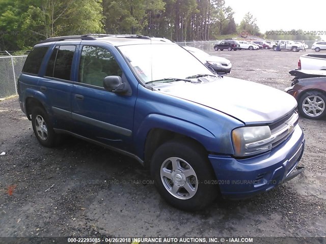 1GNDS13S752132285 - 2005 CHEVROLET TRAILBLAZER LS/LT BLUE photo 1