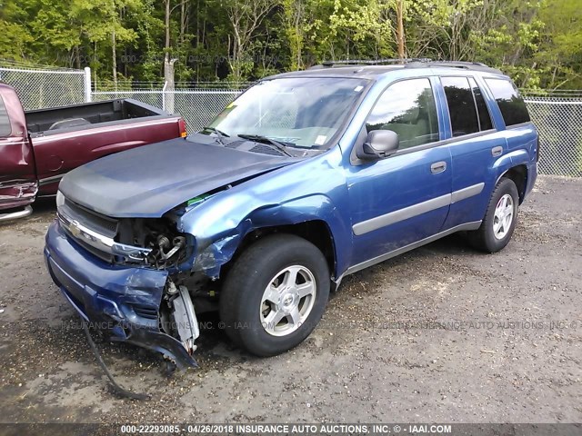 1GNDS13S752132285 - 2005 CHEVROLET TRAILBLAZER LS/LT BLUE photo 2