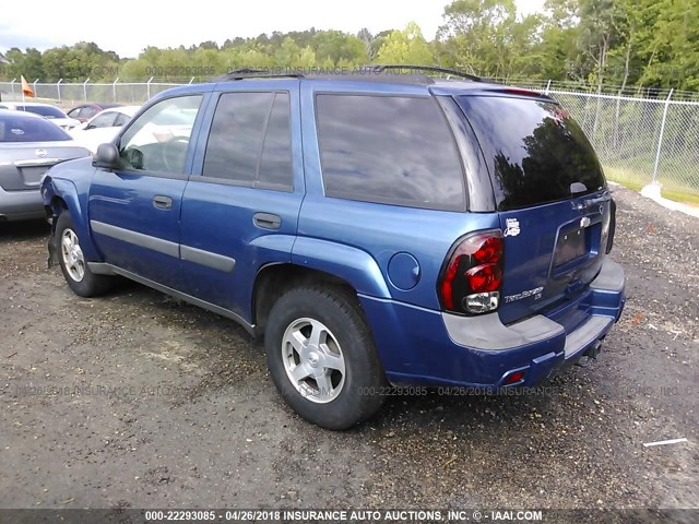 1GNDS13S752132285 - 2005 CHEVROLET TRAILBLAZER LS/LT BLUE photo 3