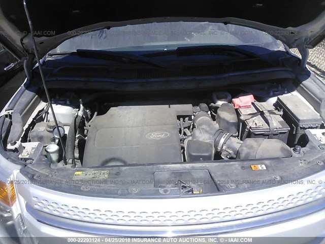 1FMHK8F88BGA19247 - 2011 FORD EXPLORER LIMITED 银色 照片 10