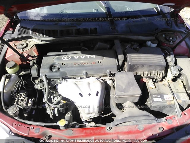 4T1BE46K87U007030 - 2007 TOYOTA CAMRY NEW GENERAT CE/LE/XLE/SE RED photo 10