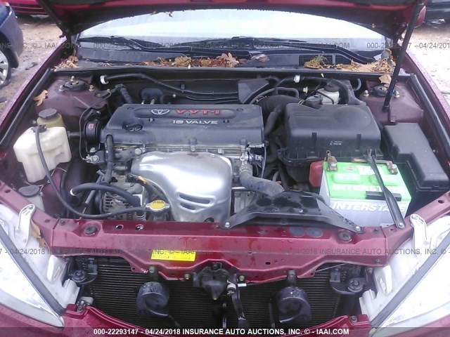 4T1BE32K93U238366 - 2003 TOYOTA CAMRY LE/XLE/SE მუქწითელი ფოტო 10