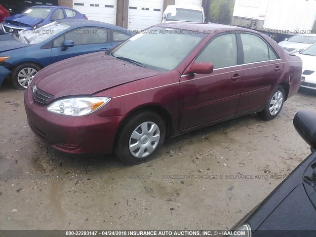 4T1BE32K93U238366 - 2003 TOYOTA CAMRY LE/XLE/SE მუქწითელი ფოტო 2