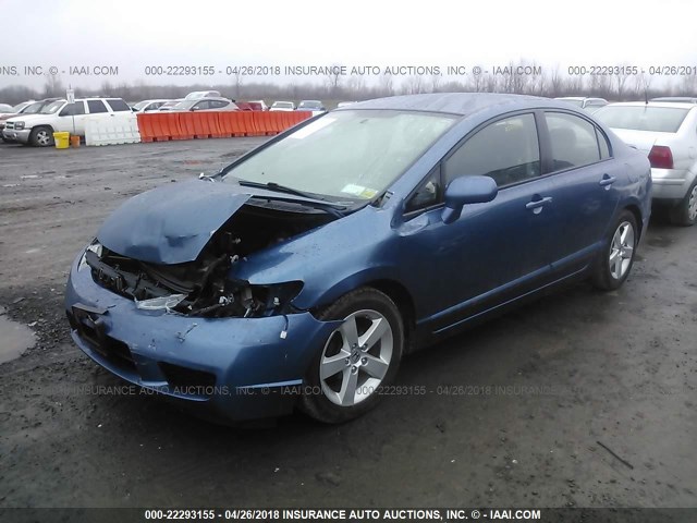 2HGFA1F63BH549653 - 2011 HONDA CIVIC LX-S ლურჯი ფოტო 2