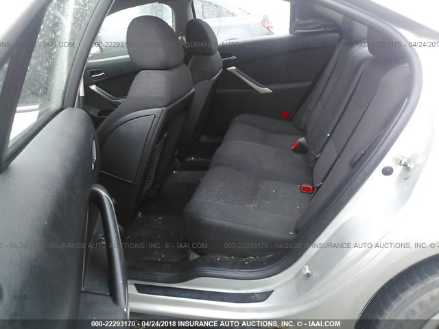 1G2ZF57B284156110 - 2008 PONTIAC G6 VALUE LEADER/BASE SILVER photo 8