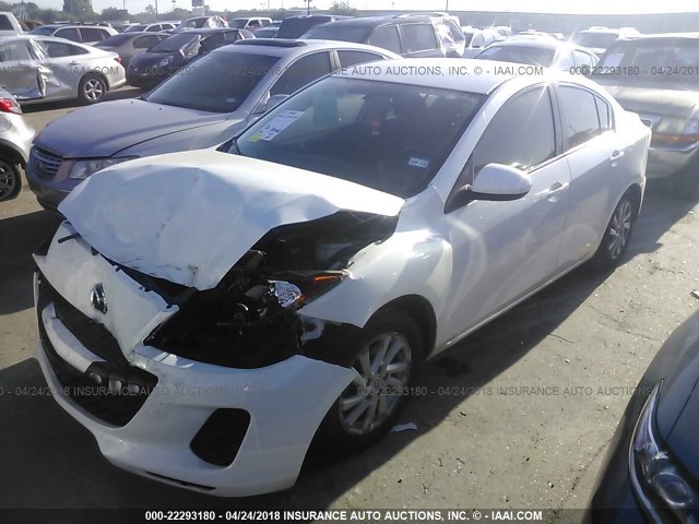 JM1BL1V71C1655035 - 2012 MAZDA 3 I WHITE photo 2