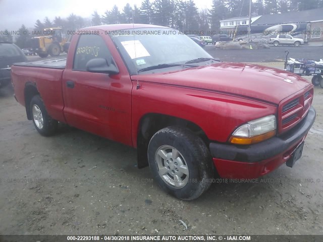 1B7FL36X22S537726 - 2002 DODGE DAKOTA SPORT/RT RED photo 1