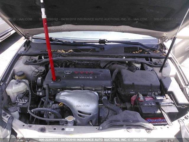 4T1CE38P75U978055 - 2005 TOYOTA CAMRY SOLARA SE/SLE Champagne photo 10