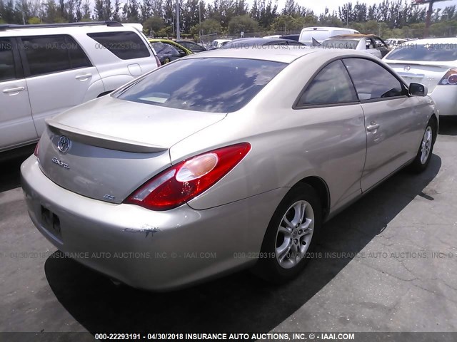 4T1CE38P75U978055 - 2005 TOYOTA CAMRY SOLARA SE/SLE Champagne photo 4