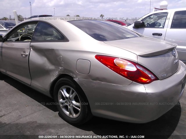 4T1CE38P75U978055 - 2005 TOYOTA CAMRY SOLARA SE/SLE Champagne photo 6