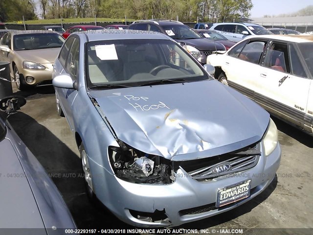 KNAFE121285495420 - 2008 KIA SPECTRA EX/LX/SX Light Blue photo 1